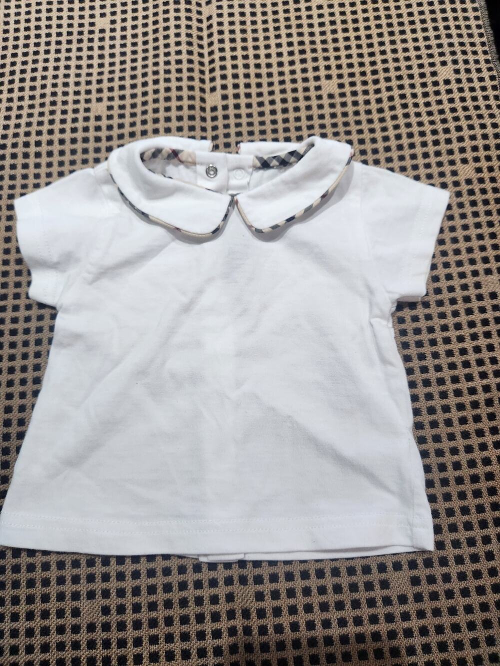 Burberry baby top t-shirt collar 3m